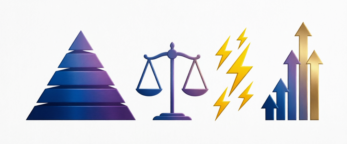 Visual representation of advanced forex trading strategies including pyramiding, hedging, scalping, and carry trades